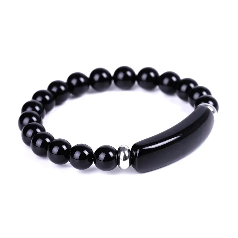 1pc Healing Stone Bracelet, Natural Gemstone, Chakra Crystal Energy Bracelet, Handmade Jewelry