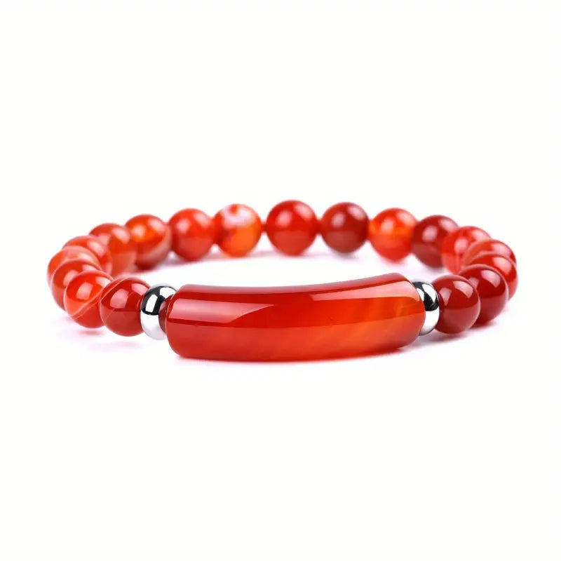 1pc Healing Stone Bracelet, Natural Gemstone, Chakra Crystal Energy Bracelet, Handmade Jewelry