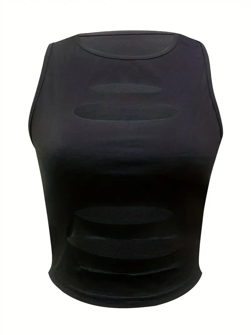 Cut Out Slim Sleeveless Tank Top