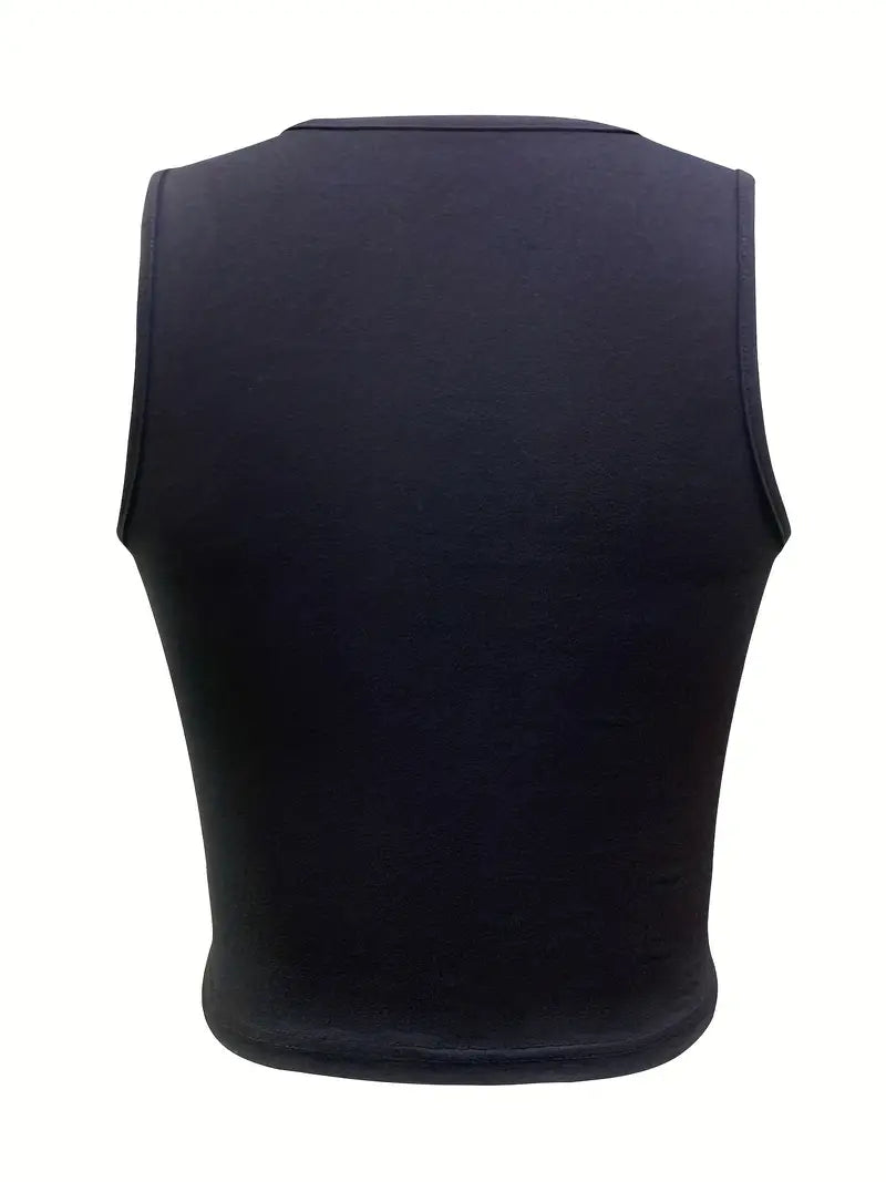 Cut Out Slim Sleeveless Tank Top