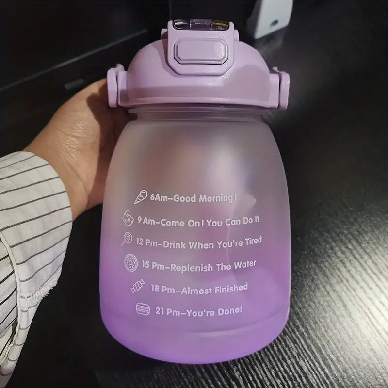 KIDS Gradient Large Capacity Plastic Water Bottle 1pc 43.96oz/1300ml