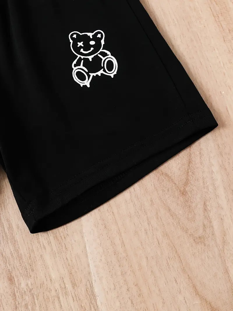 Bear Outfit Shorts & T-shirt Short Sleeves Crew Neck
