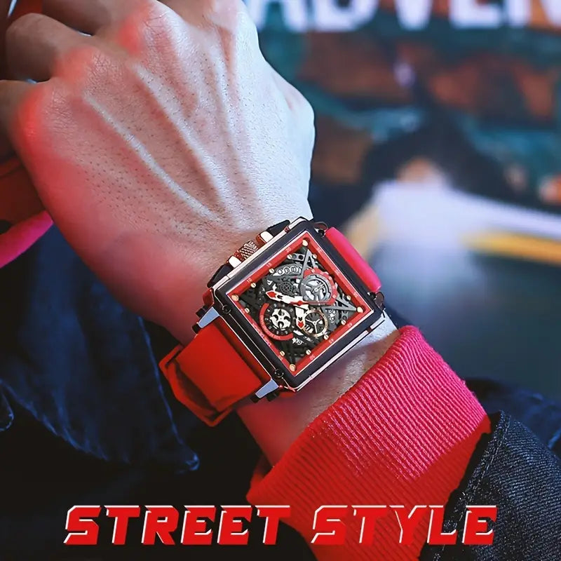 LIGE Men Watch Top Brand Luxury Waterproof Quartz Square Wrist Watches For Men Date Sports Silicone Wristwatch For Men
