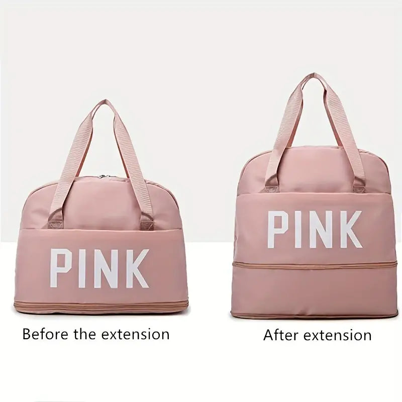 Letters Travel Handbag, Duffle Bag, Travel Luggage Bag, Large Capacity Multifunctional Bag (Expandable)