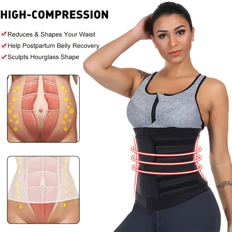 Breathable Neoprene Waist Trainer Trimmer Belt, Body Shapewear for Women, Order A Size Up