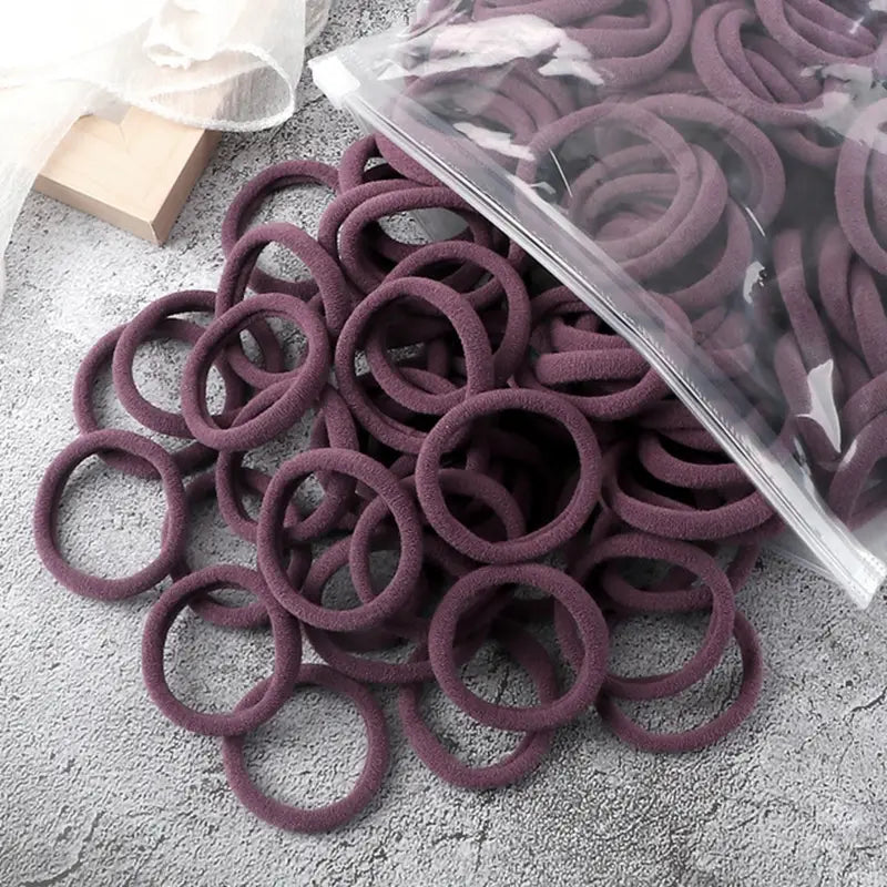 50pcs Solid Color Hairbands, Protects Hair from Breakage Soft Elastic Hairband, Everyday Hairbands, Bulk Hair Ties