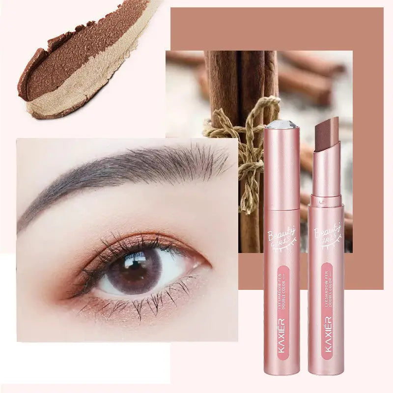 Double Color Eye Shadow Stick Gradient Lazy Eye Makeup Waterproof Sweat-proof Not Easy To Smudge Cosmetics Beauty Makeup Tools