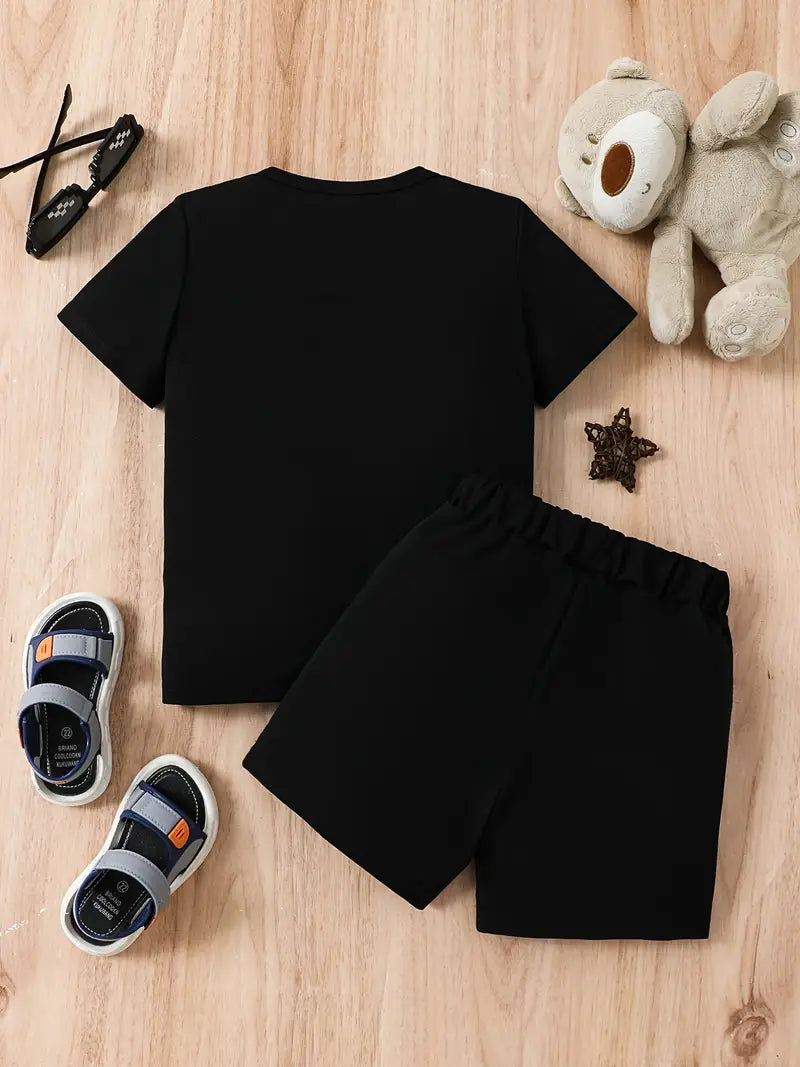 Bear Outfit Shorts & T-shirt Short Sleeves Crew Neck