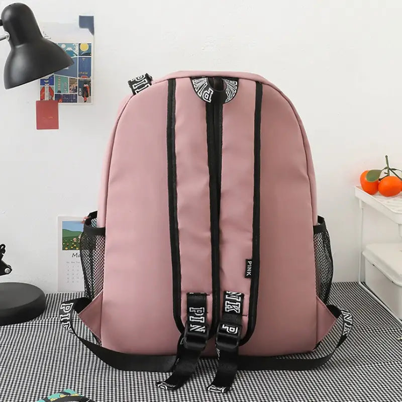 PINK Minimalist Travel Backpack, Large Capacity Rucksack with Fanny Pack (Coin Purse), Sports, School & Hiking Backpack