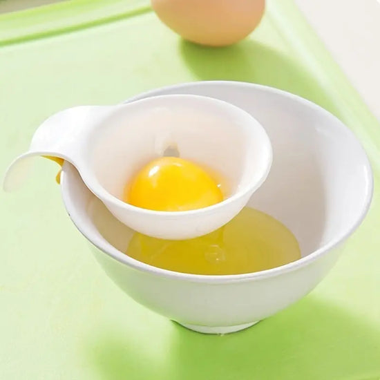 Egg Yolk Separator Divider Holder 1pc, White Plastic Egg White Filter, Household Eggs Tool, Cooking Baking Tool, Kitchen Gadget