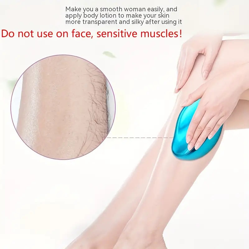Crystal Hair Eraser for Women and Men - Magic Hair Eraser Crystal Hair Remover, Hair Removal Tool for Arms Legs Back - Fast, Reusable, Washable, Portable Epilator