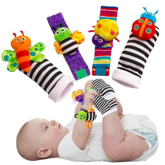 Baby Infant Rattle Socks & Wrist Toys, 3 To 12 Months Baby Girl/Boy Learning Toy