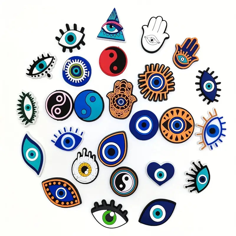 26pcs Evil Eye Series Shoe (Crocs) Charms