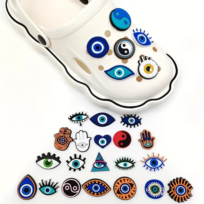 26pcs Evil Eye Series Shoe (Crocs) Charms