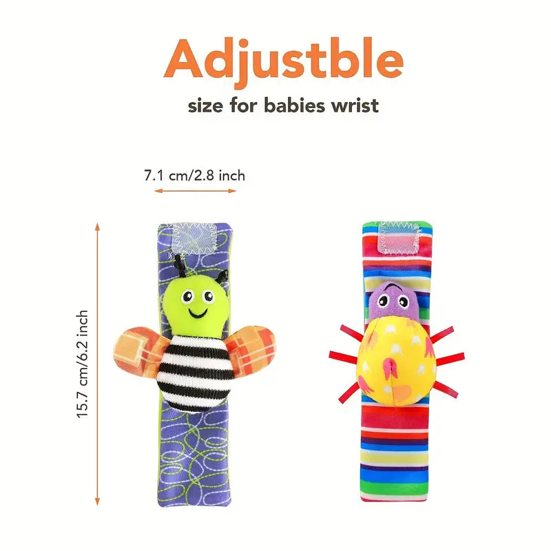 Baby Infant Rattle Socks & Wrist Toys, 3 To 12 Months Baby Girl/Boy Learning Toy