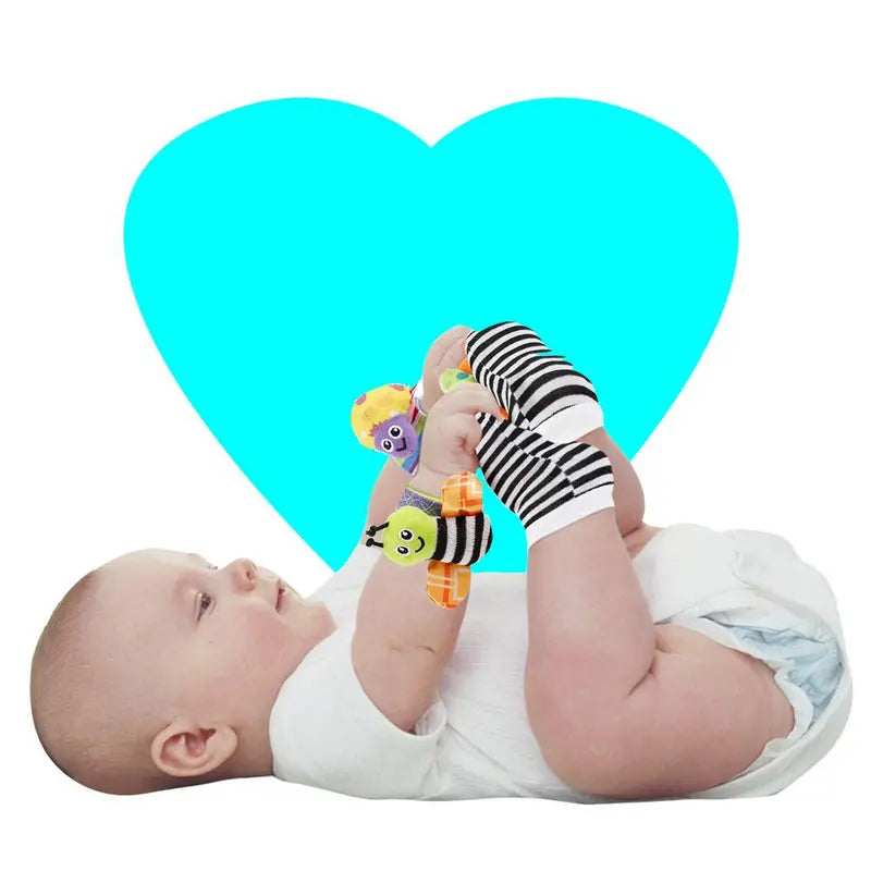 Baby Infant Rattle Socks & Wrist Toys, 3 To 12 Months Baby Girl/Boy Learning Toy