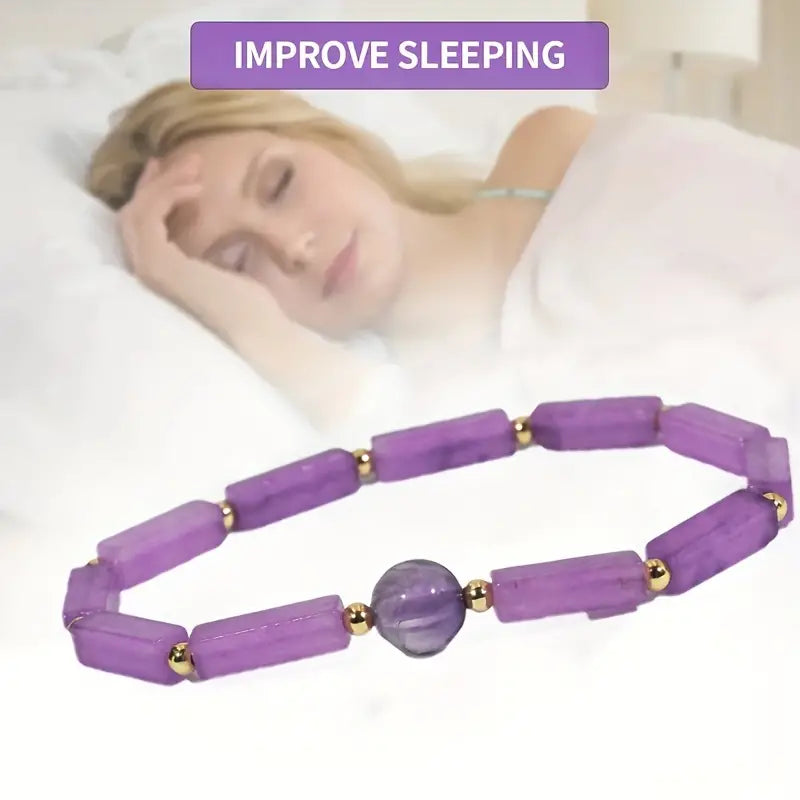 Natural Amethyst Body-Purify Slimming Bracelet, Stone Energy Bracelets For Women WEIGHT LOSS, FATIGUE RELIEF Healing