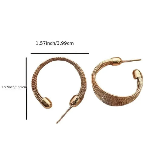 Chunky Hoop Earrings 18K Gold Plated