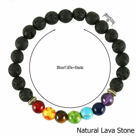 7 Chakra Healing Balance Beads Bracelet Yoga Life Energy Bracelet Lovers Casual Jewelry