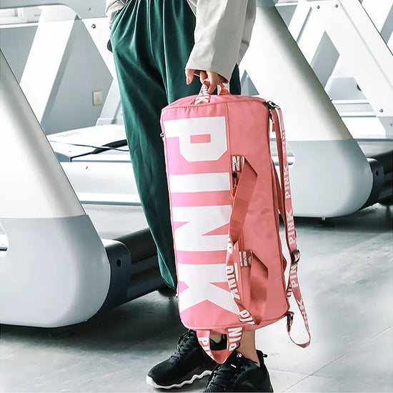 "PINK" Travel Duffle Bag, Gym Bag, Fitness Accessories